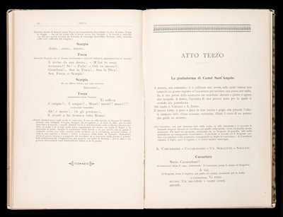 Libretto della Tosca di Giacomo Puccini, Edizione Ricordi, Italia da Italian School