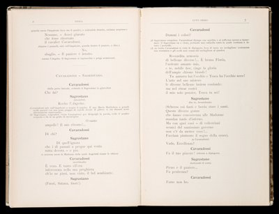 Libretto della Tosca di Giacomo Puccini, Edizione Ricordi, Italia da Italian School