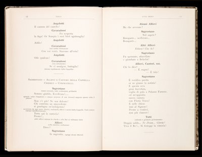 Libretto della Tosca di Giacomo Puccini, Edizione Ricordi, Italia da Italian School