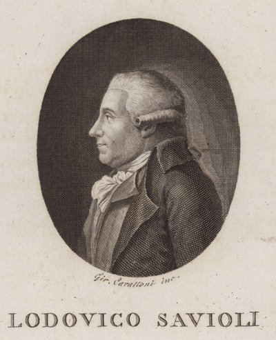 Ludovico Savioli, poeta e storico italiano (incisione) da Italian School