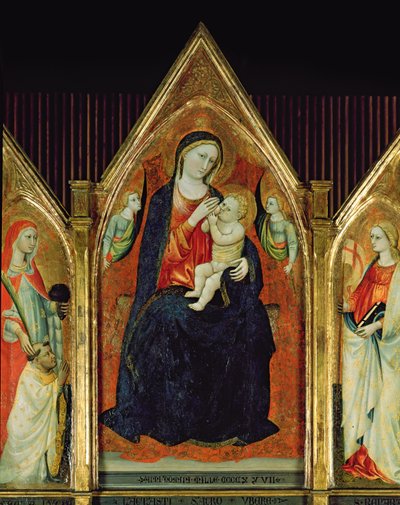 Madonna che allatta il Bambino con santi (dettaglio) da Italian School