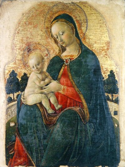 Madonna e Bambino in un giardino, pittore veneziano da Italian School