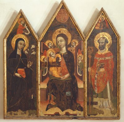 Madonna con Bambino tra Santa Chiara e San Basilio da Italian School