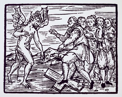 Stregone maschio che rinuncia a Cristo, copia di un