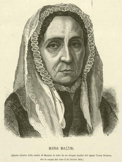 Maria Mazzini (incisione) da Italian School