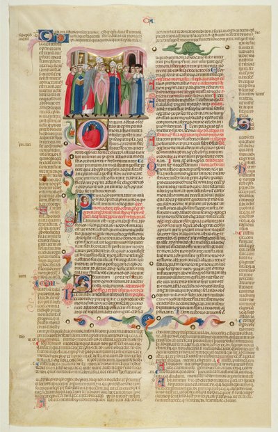 Marlay Cutting IT.7: Foglio con miniatura dal Decretum di Graziano che mostra il caso dell