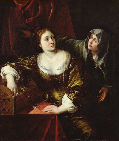 Marta e Maria o, Donna con la sua cameriera da Italian School