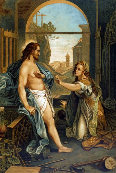 Maria Maddalena assiste alla Passione di Cristo in "Aurea Bibbia classica: storia della rivelazione divina nell