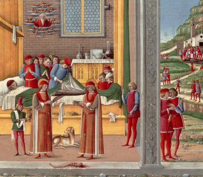 Scena di amputazione medievale da Italian School