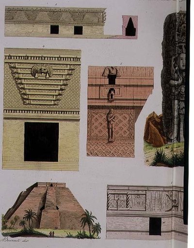 Antichità messicane, dettagli architettonici dalla tavola 48 di 