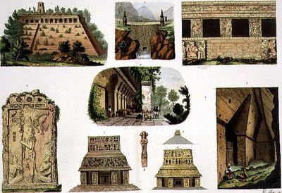 Antichità Messicane, dettagli architettonici, tavola 48A da 
