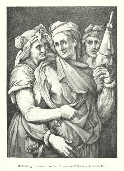 Michelangelo Buonarroti, Le Parche, collezioni del Palazzo Pitti da Italian School