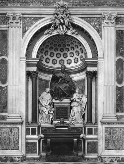 Monumento a Papa Clemente XII (1652-1740) con urna e colonne in porfido, dal Pantheon da Italian School