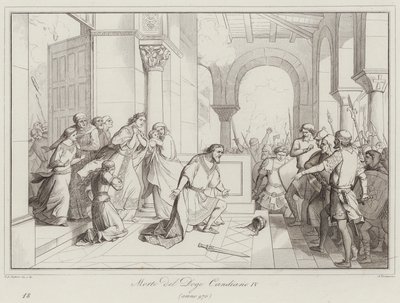 Morte del Doge Candiano IV, 976 da Italian School