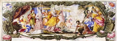Mosè, Aronne e i figli di Israele nel deserto che raccolgono la manna, c.1600-1630 da Italian School
