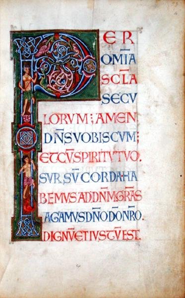 Ms.49. f.4r Iniziale istoriata 