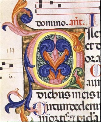 Ms 559 f.206v Iniziale Istoriata 
