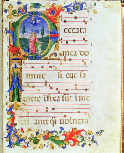 Ms 577 f.1 Iniziale istoriata 
