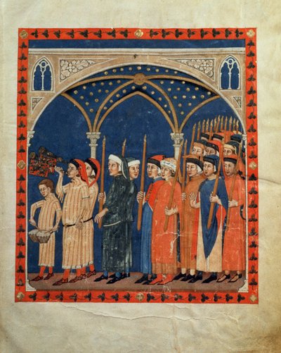 Ms 973 c.20 Una processione da Italian School
