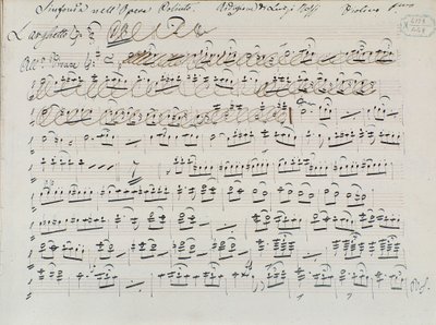 Partitura musicale per Poliuto di Donizetti da Italian School