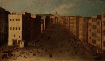 Scena di strada napoletana da Italian School
