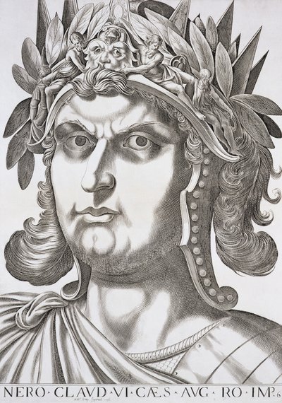 Nerone Cesare (37-68 d.C.), 1596 da Italian School