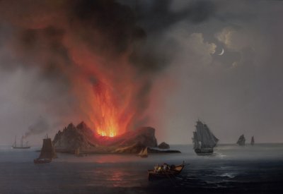 Nuovo Vulcano che Emerge dal Mare intorno alla Sicilia nel 1831 da Italian School