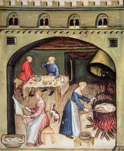 Preparazione domestica, dal Tacuinum Sanitatis da Italian School