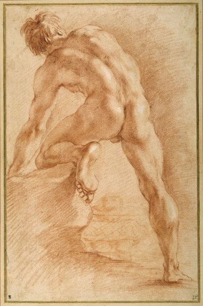 Uomo nudo visto da dietro, fine XVII secolo da Italian School