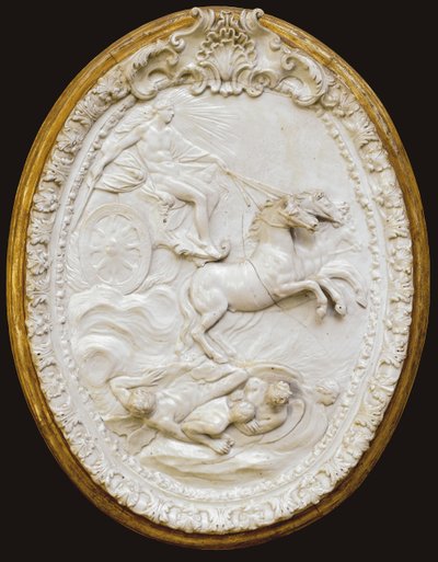 Una di una serie di quattro placche ovali modellate di Doccia, metà del XVIII secolo da Italian School