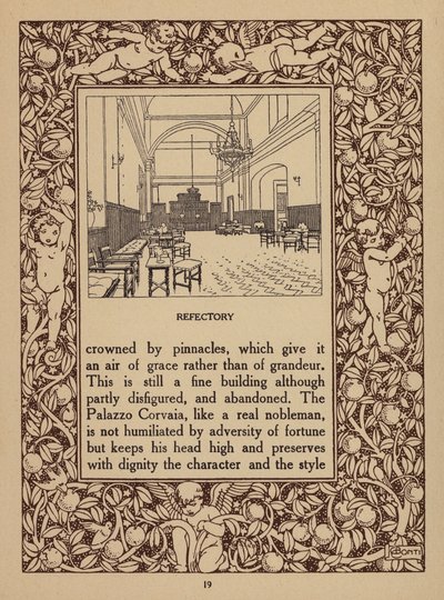 Pagina della brochure del San Domenico Palace Hotel, Taormina (litografia) da Italian School