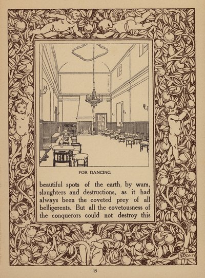 Pagina della brochure del San Domenico Palace Hotel, Taormina (litografia) da Italian School
