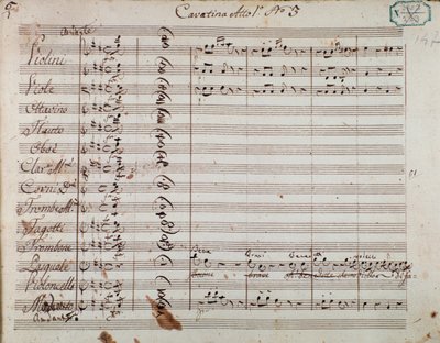 Pagina di spartito musicale dall