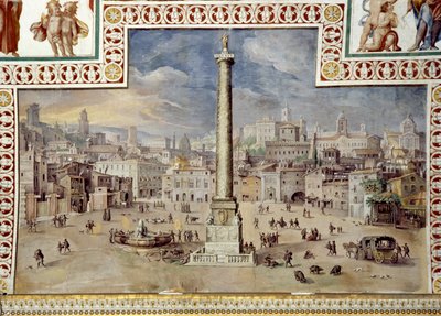 Piazza Colonna, Roma da Italian School