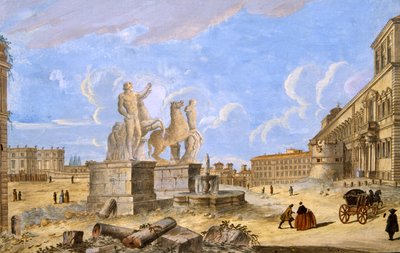 Piazza Monte Cavallo da Italian School