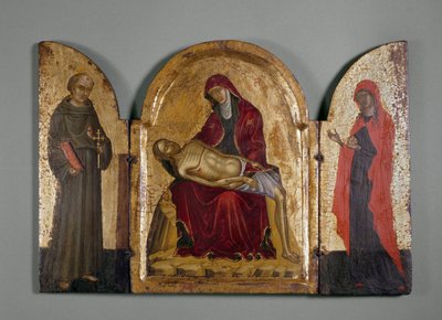 Pietà con San Francesco e Maria Maddalena, XIV secolo (pannello) da Italian School