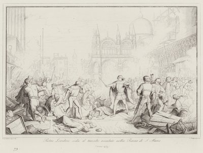 Pietro Loredano seda il tumulto accaduto nella Piazza di San Marco da Italian School
