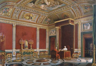 Pio IX nella Sala delle Udienze Papali al Quirinale da Italian School