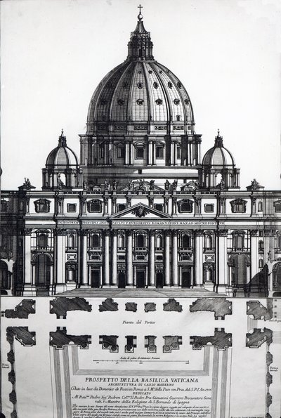 Piano di San Pietro, Roma, inciso da Alessandro Specchi da Italian School