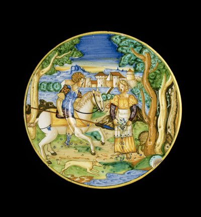 Piatto con Picus e Circe di L o Lu.Ur. da Italian School