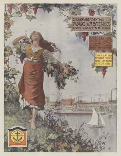 Poggi  Astengo (colour litho) da Italian School