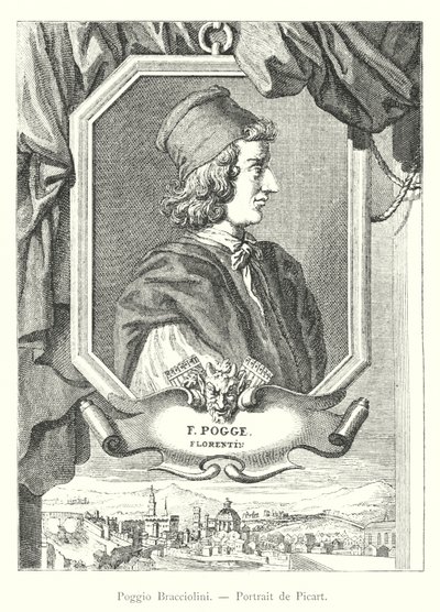 Poggio Bracciolini, ritratto di Picart da Italian School