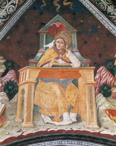 Papa Gregorio I, nella Cappella di Santa Margherita di Antiochia, volta del Santuario di Santa Maria Assunta da Italian School