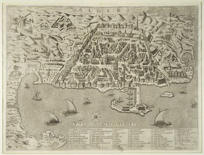 Porto e città di Algeri, c.1572 da Italian School