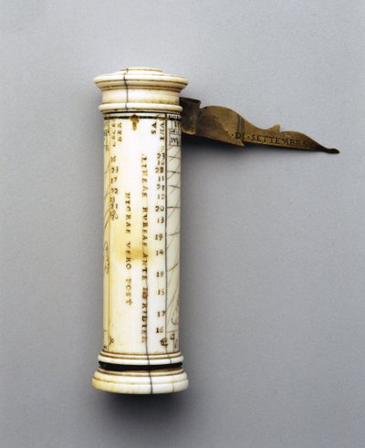 Meridiana portatile a colonna, firmata D. Stephanus, FF, 1587 da Italian School