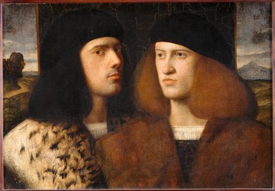 Portrait de deux jeunes hommes - Ritratto di due giovani uomini ... da Italian School