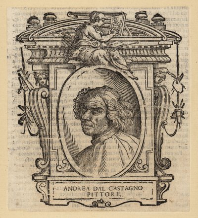 Ritratto di Andrea dal Castagno, pittore italiano di Firenze, circa 1419-1457 da Italian School