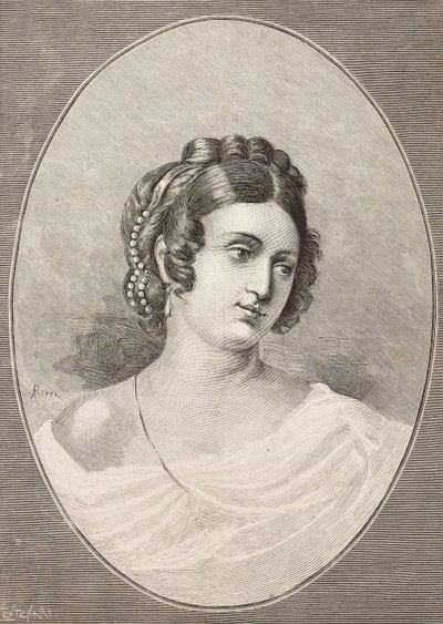 Ritratto di Costanza Monti (1792-1840), poetessa italiana (incisione di Centenari) da Italian School
