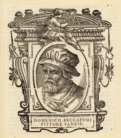 Ritratto di Domenico di Pace Beccafumi, pittore manierista del Rinascimento italiano da Italian School