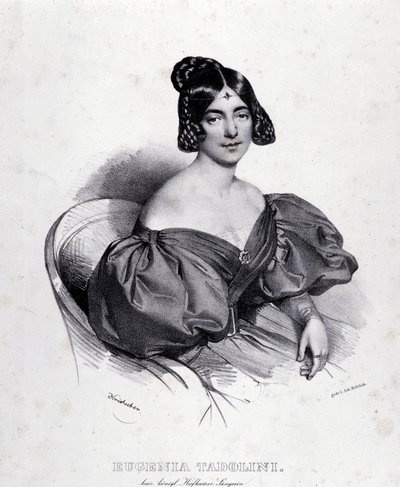 Ritratto di Eugenia Tadolini (incisione) da Italian School